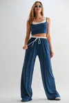 Fashnzfab Drawstring Lounge Pants & Crop Top Set