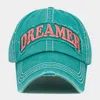 Fashnzfab Dreamer Message Vintage Baseball Cap In Blue