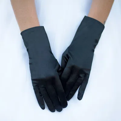 Fashnzfab Dressy Satin Wedding Gloves In Orange