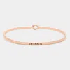 Fashnzfab Drippin Thin Brass Metal Hook Bracelet Rose Gold In Multi