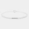 Fashnzfab Drippin Think Brass Metal Hook Bracelet Rhodium In Multi