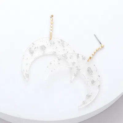 Fashnzfab Dropped Lucite Double Horn Dangle Earrings In Multi