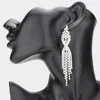 Fashnzfab Dropped Rhinestone Dangle Evening Earrings In Multi