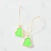 Fashnzfab Druzy Heart Dangle Earrings In Multi
