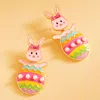 Fashnzfab Easter Bunny Egg Drop Earrings In Multi