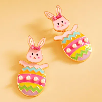 Fashnzfab Easter Bunny Egg Drop Earrings In Multi