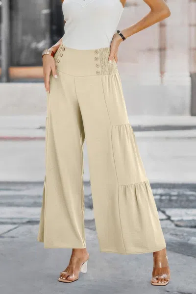 Fashnzfab Elastic High Waist Wide Leg Long Palazzo Pants