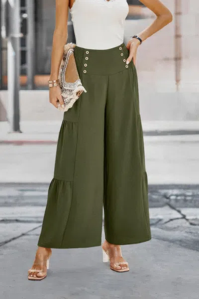 Fashnzfab Elastic High Waist Wide Leg Long Palazzo Pants