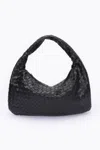 Fashnzfab Elegance Woven Tote Bag In Black
