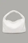 Fashnzfab Elegance Woven Tote Bag In White