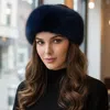 Fashnzfab Elegant Faux Fur Winter Headband Earmuff In Blue