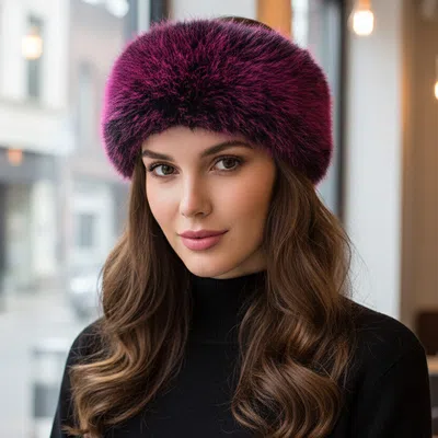 Fashnzfab Elegant Faux Fur Winter Headband Earmuff In Multi