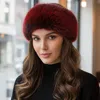 Fashnzfab Elegant Faux Fur Winter Headband Earmuff In Red
