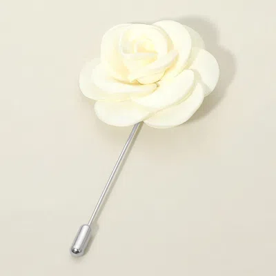 Fashnzfab Elegant Floral Lapel Pin Brooch In Burgundy