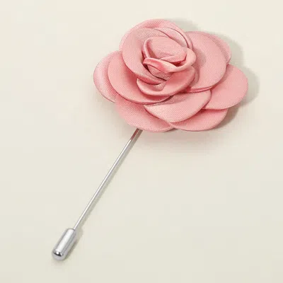 Fashnzfab Elegant Floral Lapel Pin Brooch In Pink