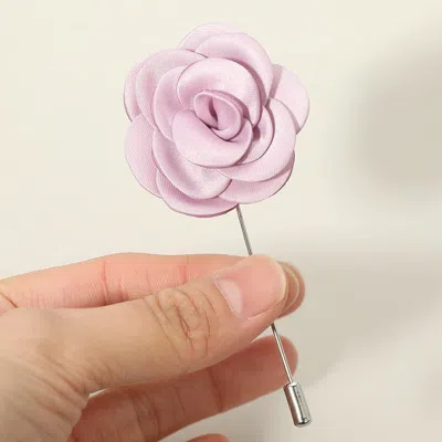 Fashnzfab Elegant Floral Lapel Pin Brooch In Pink