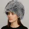 Fashnzfab Elegant Plush Faux Fur Winter Hat In White