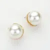 Fashnzfab Elegant Round Pearl Earrings In Multi