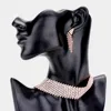 Fashnzfab Embellished Crystal Rhinestone Choker Necklace In Gold