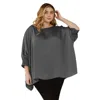 Shop Fashnzfab Ember Jacquard Solid Woven Oversized Boatneck 3/4 Sleeve Blouse In Pink