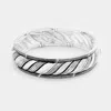 Fashnzfab Embossed Line Pattern Metal Stretch Bracelet In Multi