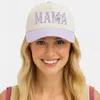Fashnzfab Embroidered Five Panel Canvas Baseball Cap In Purple