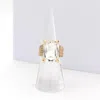 Fashnzfab Emerald Cut Stone Adjustable Ring In Gold