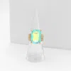 Fashnzfab Emerald Cut Stone Adjustable Ring In Green