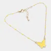 Fashnzfab Enamel Butterfly Pendant Pointed Bracelet Gold, Yellow In Multi