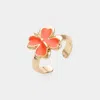 Fashnzfab Enamel Butterfly Ring In Pink