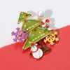 Fashnzfab Enamel Christmas Tree Snowman Snowflake Pearl Candy Cane Pin Brooch / Pendant In Multi