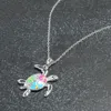 Fashnzfab Enamel Flower Turtle Pendant Necklace In Multi