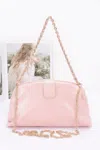 Fashnzfab Enamel Frame Shoulder Bag In Pink
