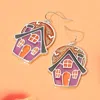 Fashnzfab Enamel Haunted House Dangle Earrings In Multi