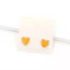 Fashnzfab Enamel Heart Stud Earrings In Yellow