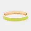 Fashnzfab Enamel Hinged Bangle Bracelet Green In Green