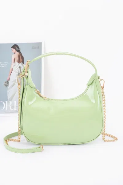 Fashnzfab Enamel Hobo Bag In Multi