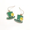 Fashnzfab Enamel Leprechaun Hat Dangle Earrings In Multi