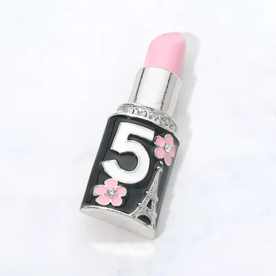 Fashnzfab Enamel Lipstick Pin Brooch In Multi