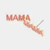 Fashnzfab Enamel Mama Stud Earrings In Pink