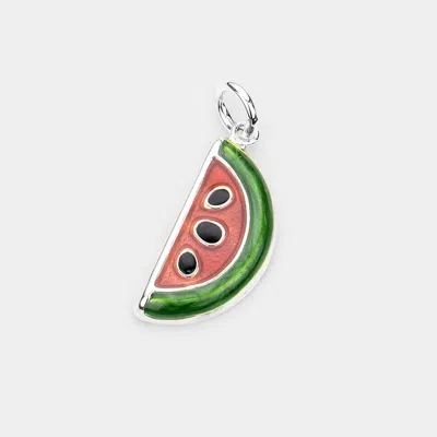 Fashnzfab Enamel Metal Watermelon Pendant - Multi