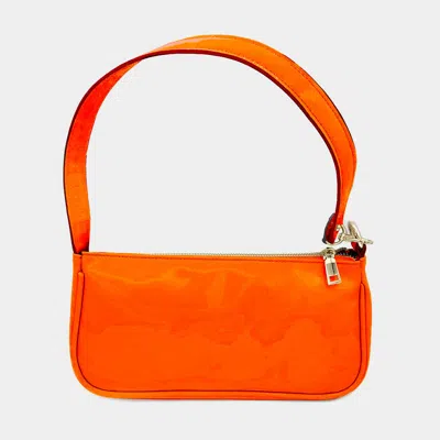 Fashnzfab Enamel Rectangle Shoulder Bag In Pink