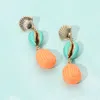 Fashnzfab Enamel Sea Shell Puka Shell Link Drop Earrings In Multi