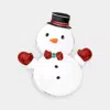 Fashnzfab Enamel Snowman Pin Brooch In White