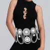 Fashnzfab Ethnic Metal Medallion Chandelier Belt / Bodychain In Multi