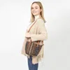 Fashnzfab Ethnic Patterned Tote / Crossbody Bag In Brown