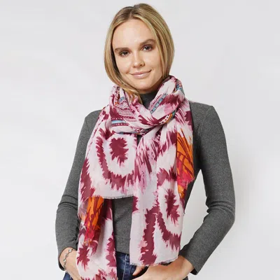Fashnzfab Ethnic Printed Scarf In White