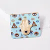 Fashnzfab Evil Eye Hamsa Hand Pattern Printed Mini Pouch Bag In Blue