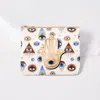 Fashnzfab Evil Eye Hamsa Hand Pattern Printed Mini Pouch Bag In White