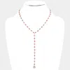 Fashnzfab Evil Eye Link Y Necklace In Red